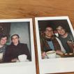 I got an Instax camera for my birthday, so I took some pictures of us in a cafe. I really like the one on the right.
