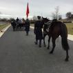 Uncle Ron’s funeral. Here you can see the riderless horse with reversed boots.