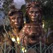 Tacky statue of Siegfried and Roy